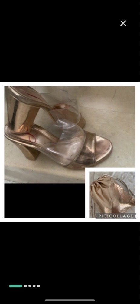 lot mules avec sac en rose gold