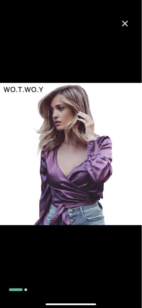chemise satiné manches bouffantes