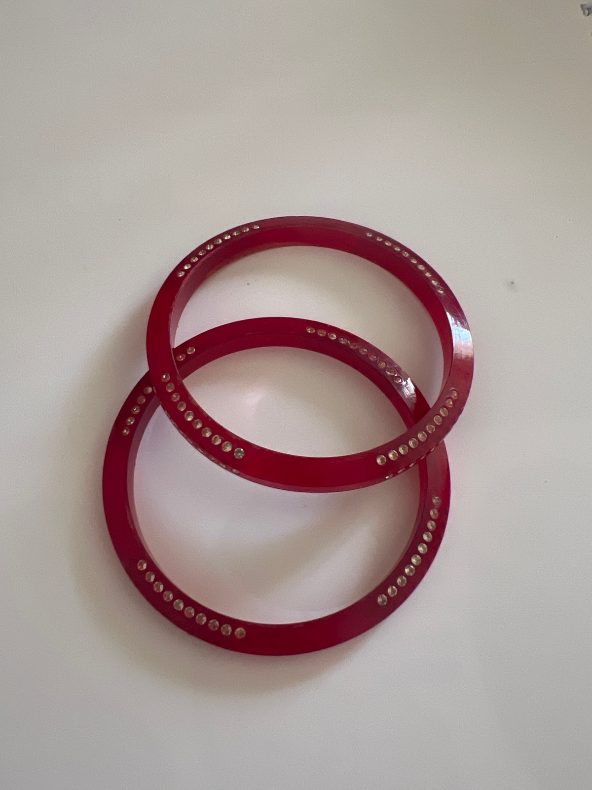 Lot de 2 joncs avec strass