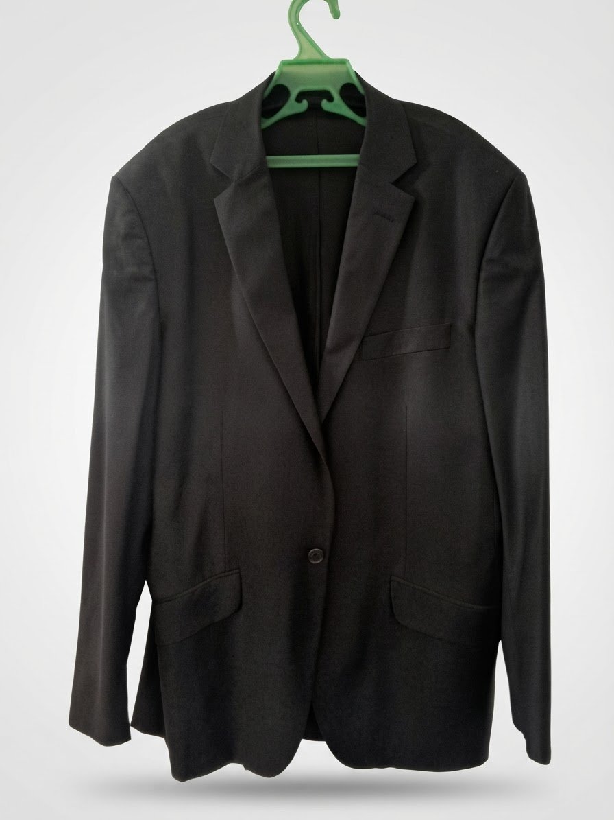 Costume homme noir – Veste et pantalon, taille 52