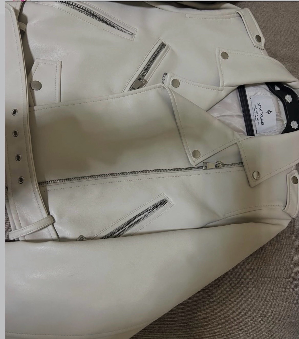 Vest cuir blanc