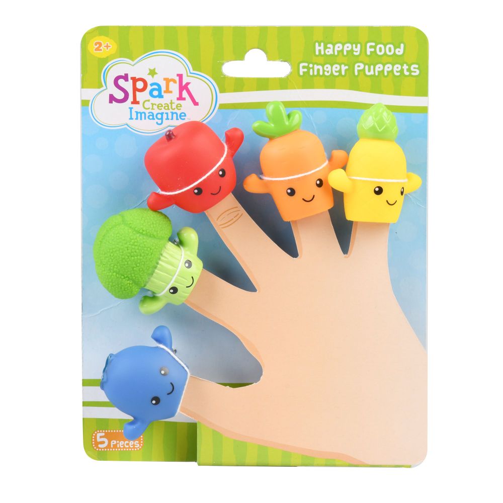 Happy food finger puppets 