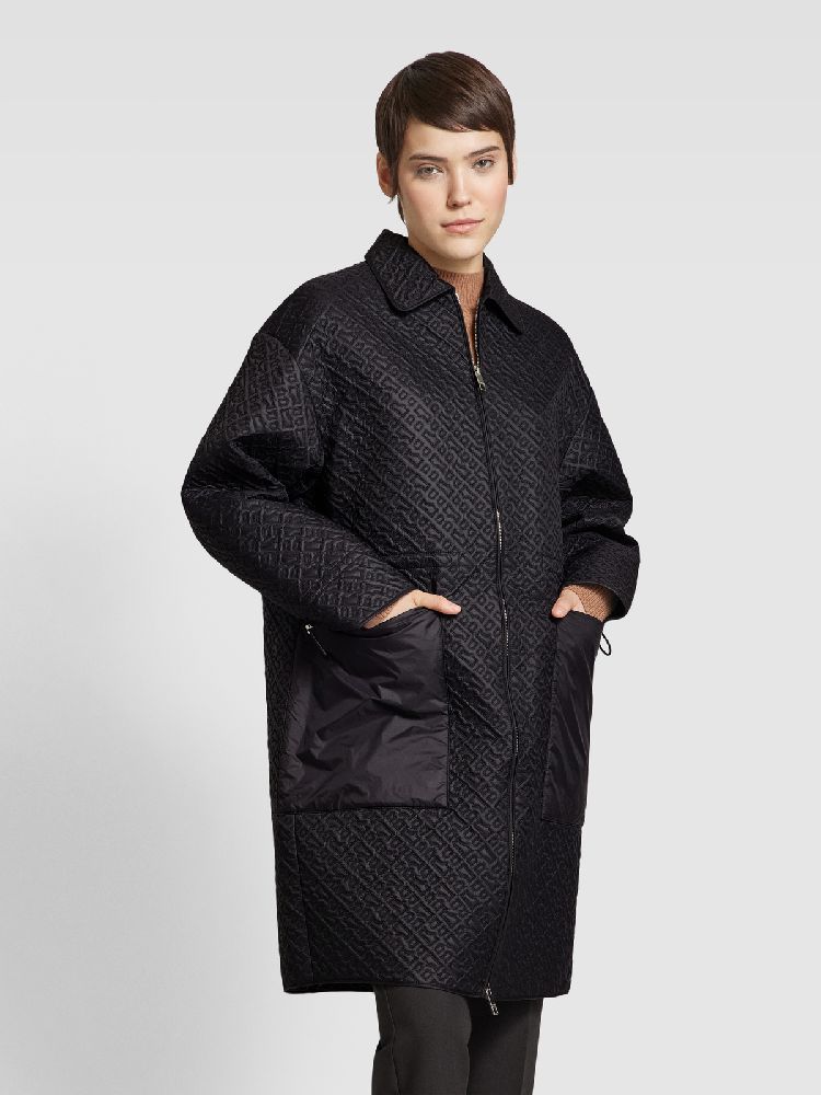  Women's Paluma Quilted Jacket, All-Over Logo Monogram
