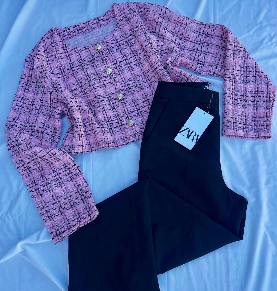  Veste effet tweed 