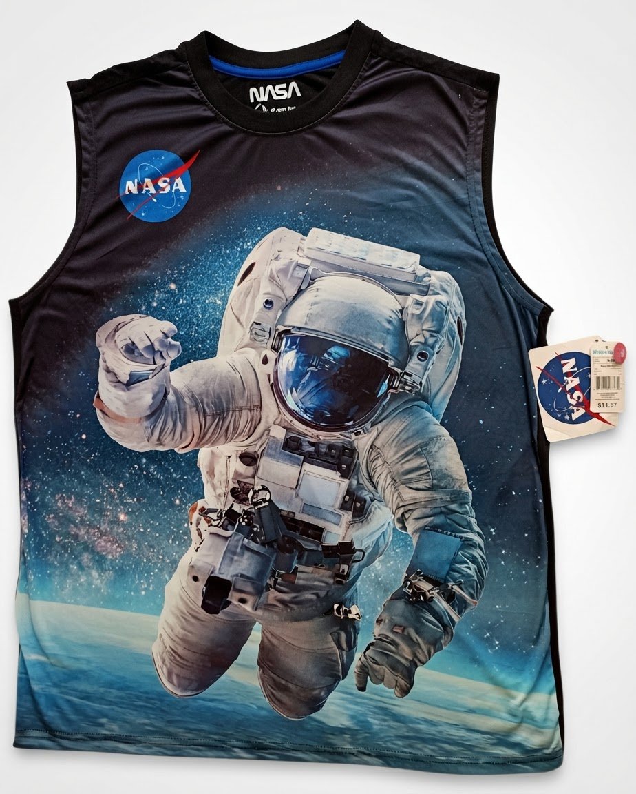 🚨 Je vends un débardeur pour homme NASA imprimé en 3D État neuf avec ticket 🔥🔥🔥