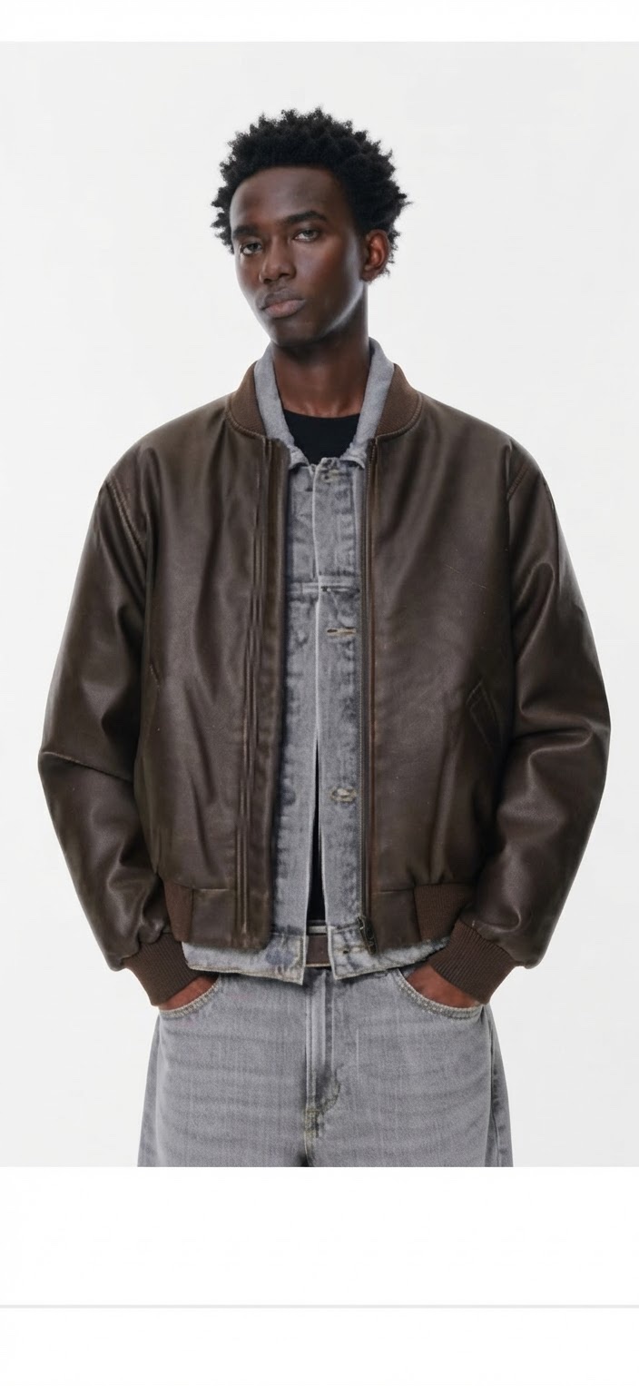 Veste bomber similicuir