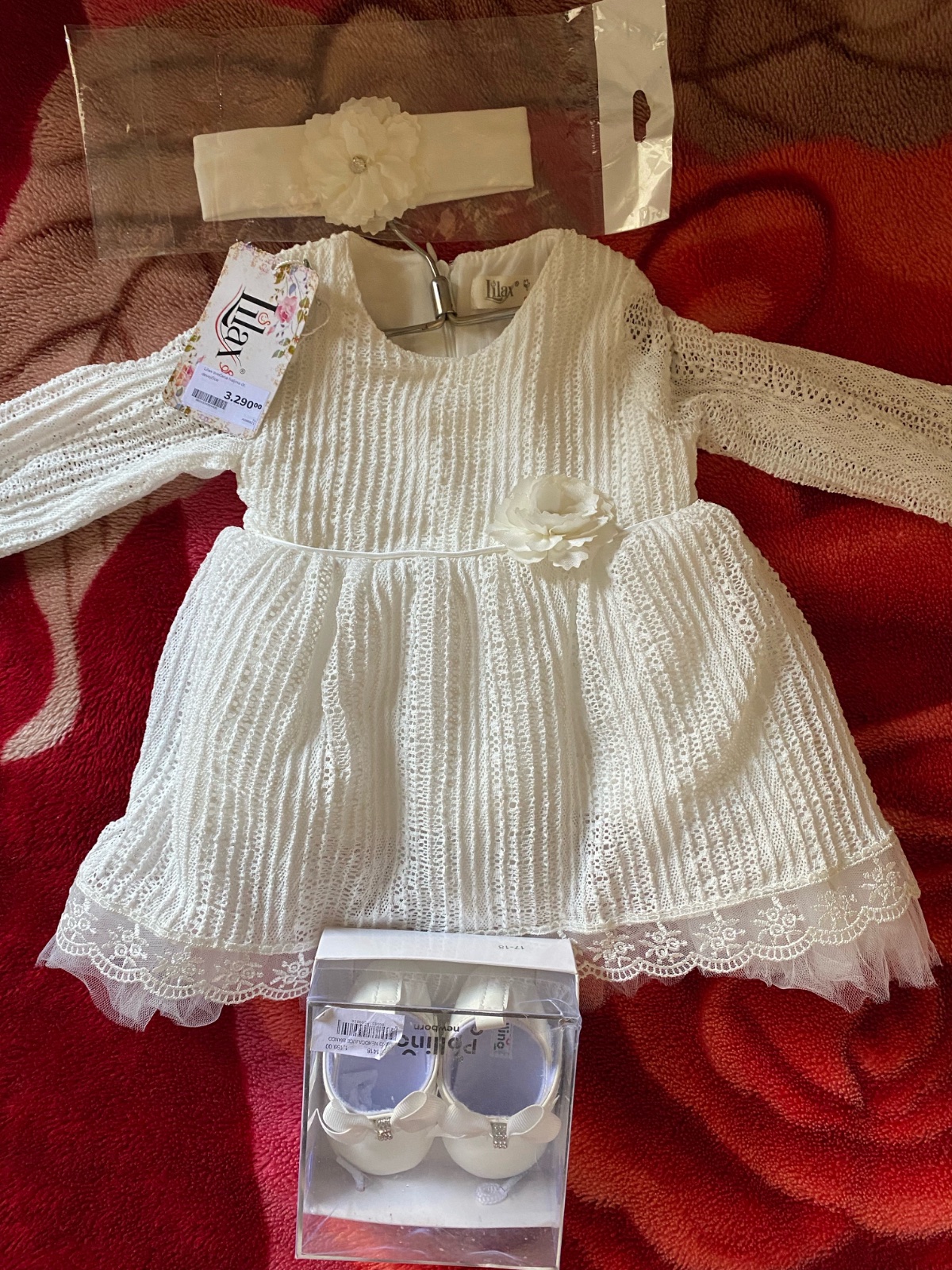 Robe et ballerine importer de la france 5/6/7mois