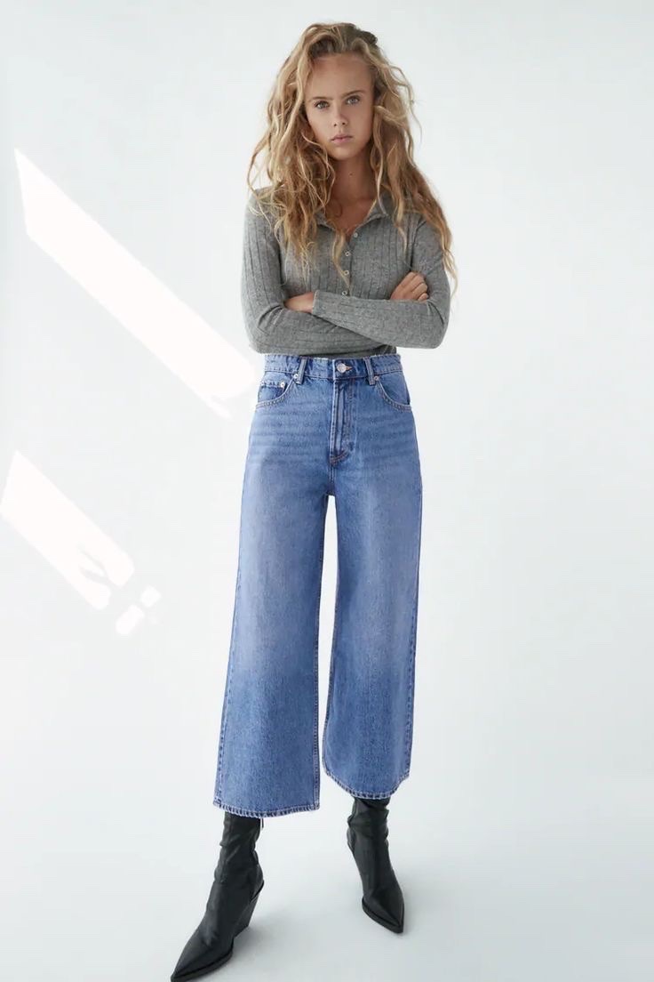 Zara culotte jeans 
