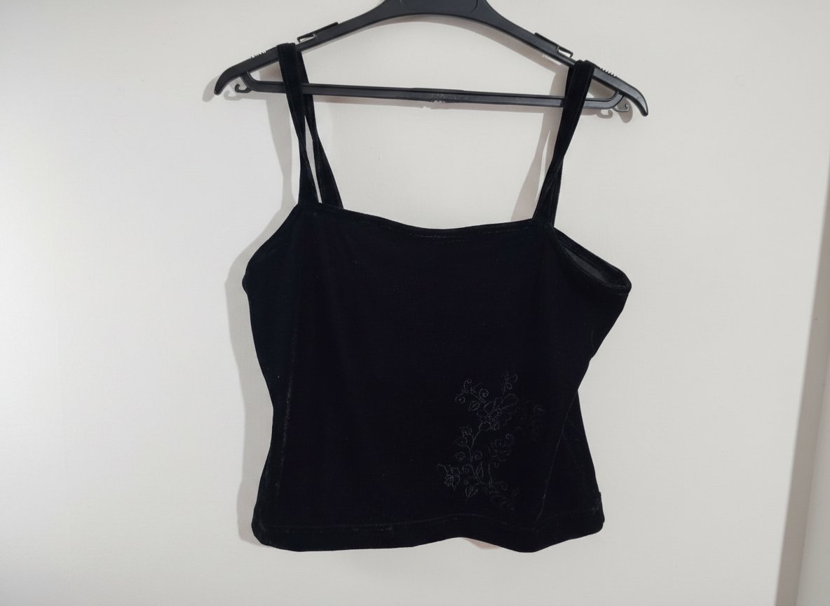 Débardeur noir en velours – TCM (Taille 40/42)