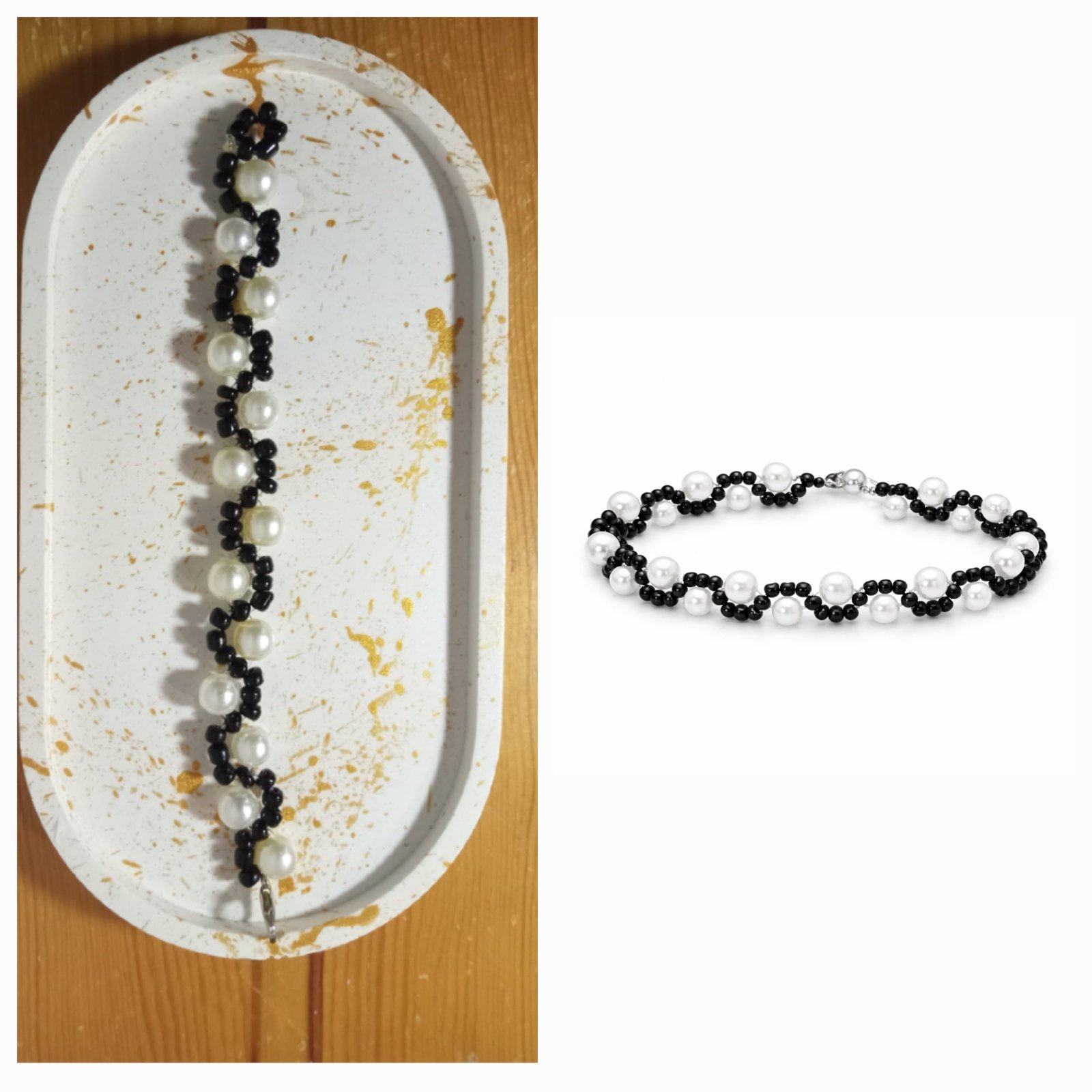 Bracelet Handmade noir & blanc