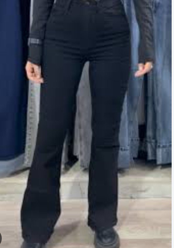 Pantalon djean noir pâte d'éléphant 