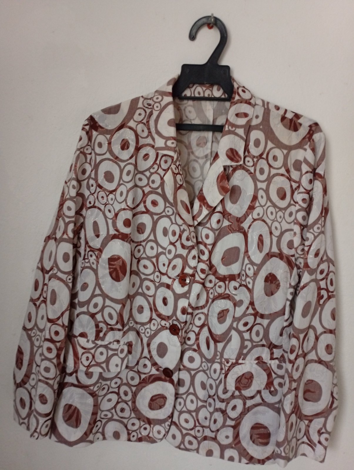 Blazer blanc et marron 
