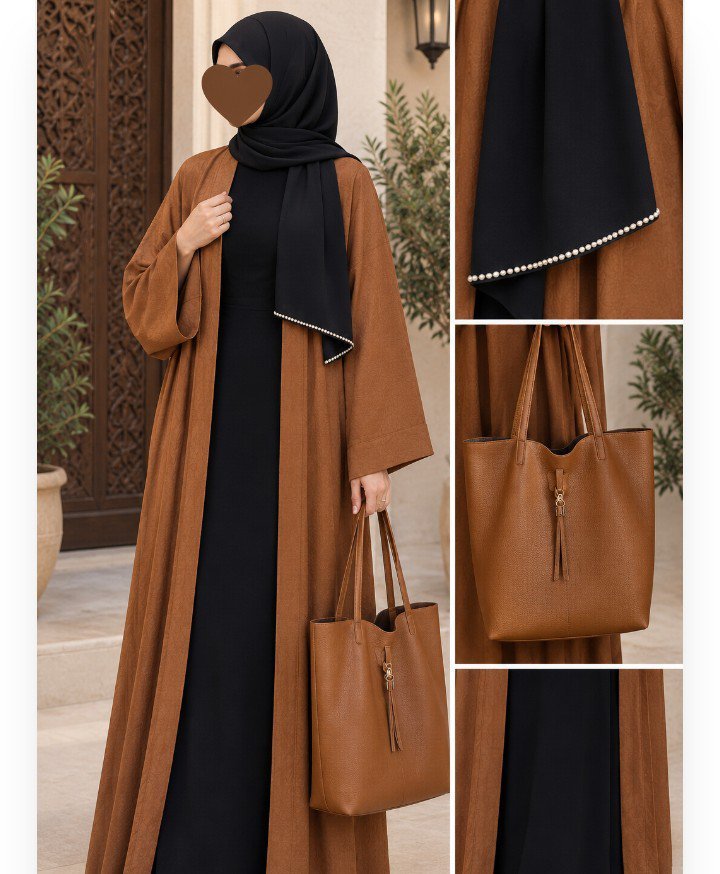 Lot Abaya avec foulard et sac 