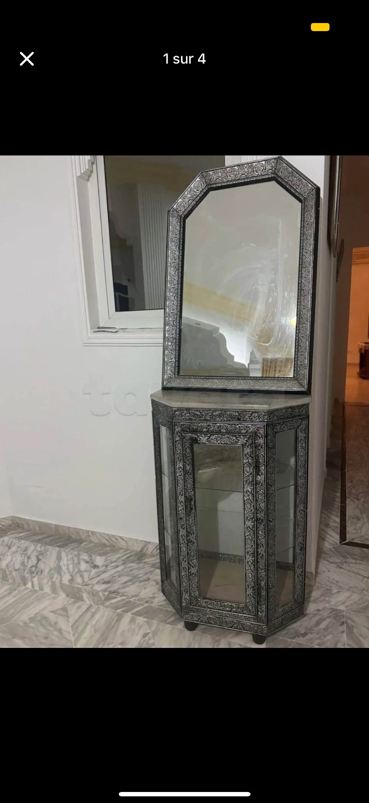 Meuble d'angle avec miroire 
