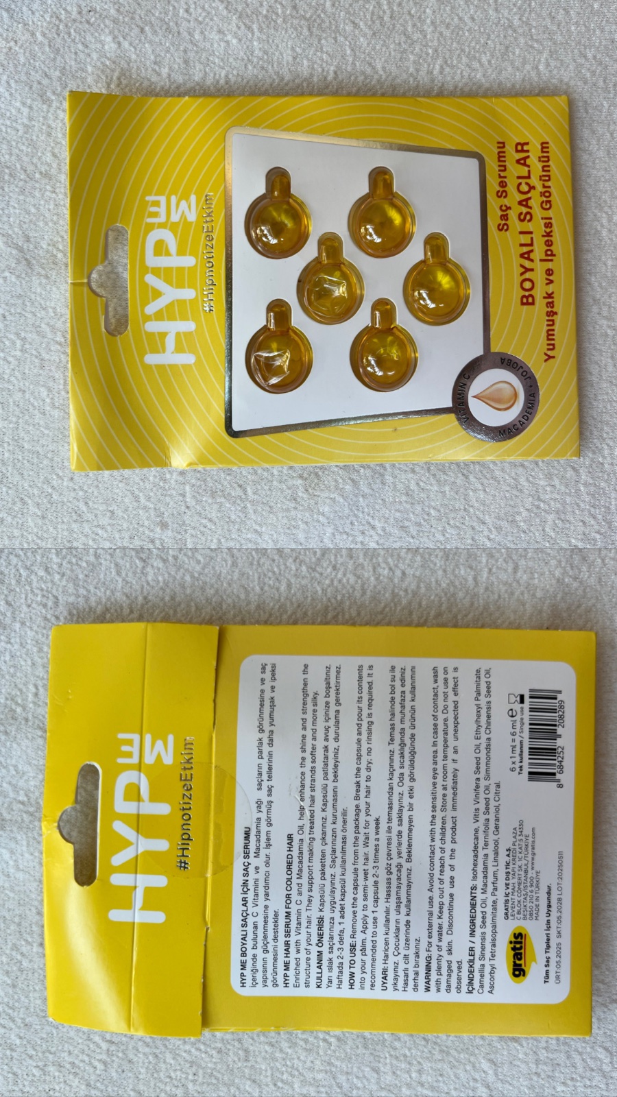 Hype Me – Capsules Soin Cheveux Gratis Turkey 🇹🇷✨