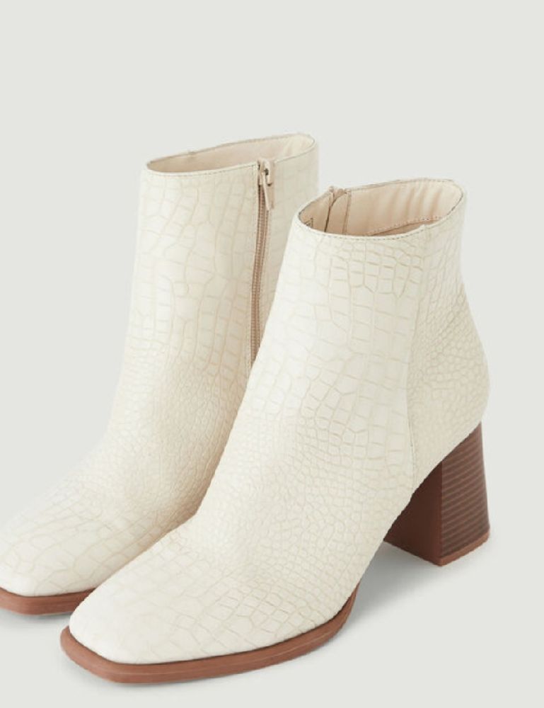 Bottines effet croco