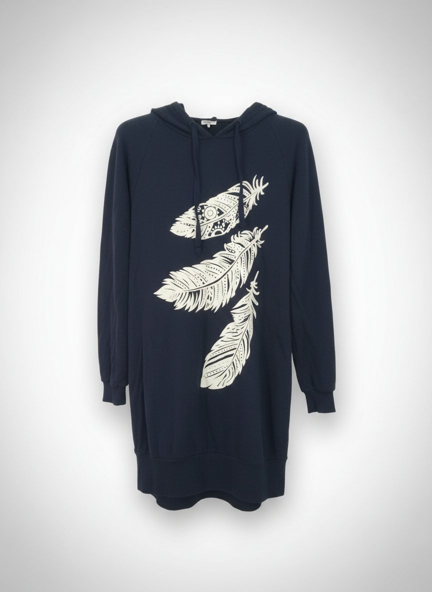 Pull long bleu Marine avec capuche t 42