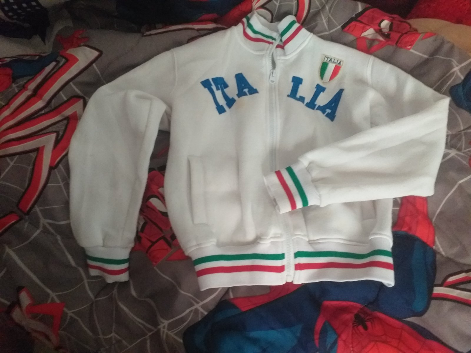 Veste coton blanc sport 7_8 ans