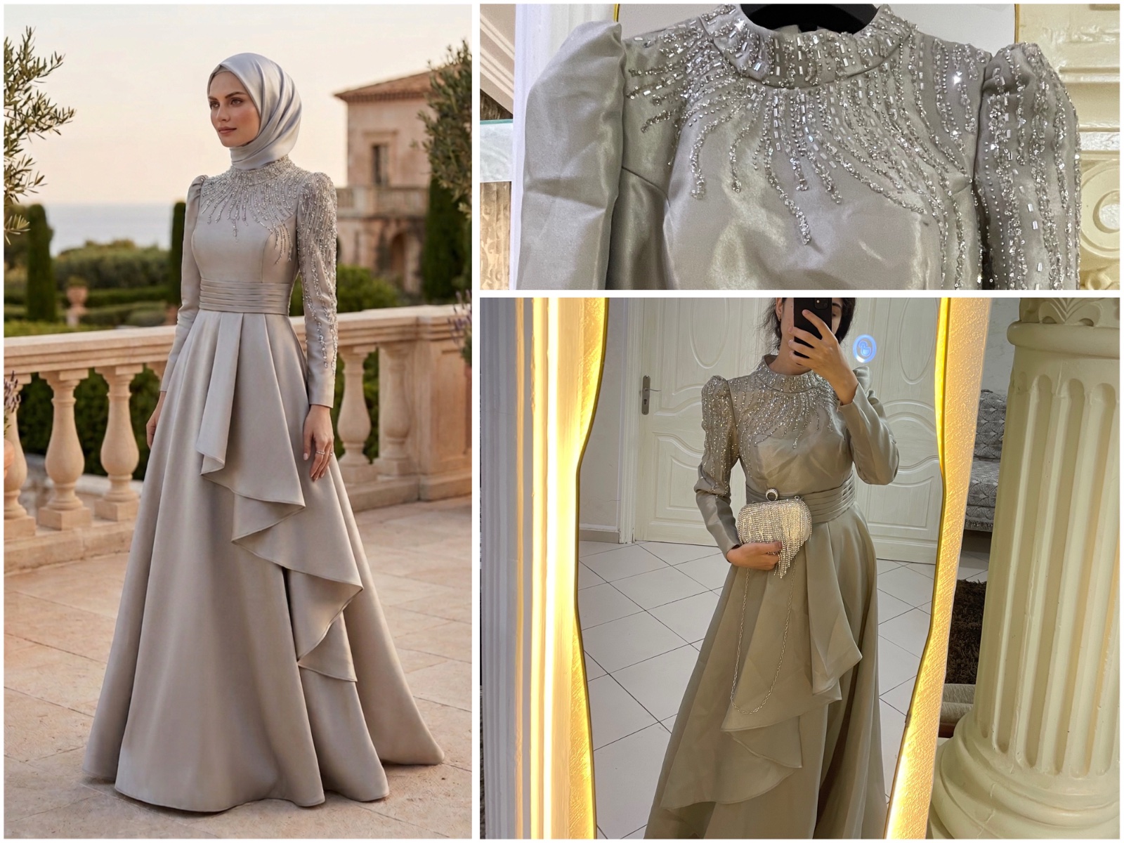 Robe soiré trop classe+ echarpe