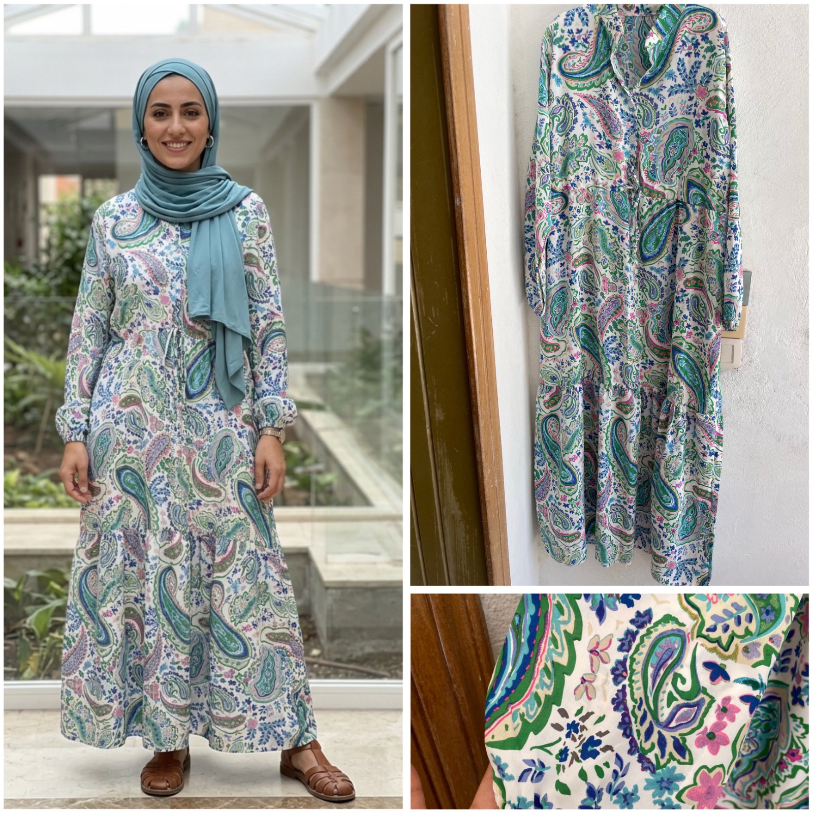 Trop jolie robe pour femme voilé + echarpe 