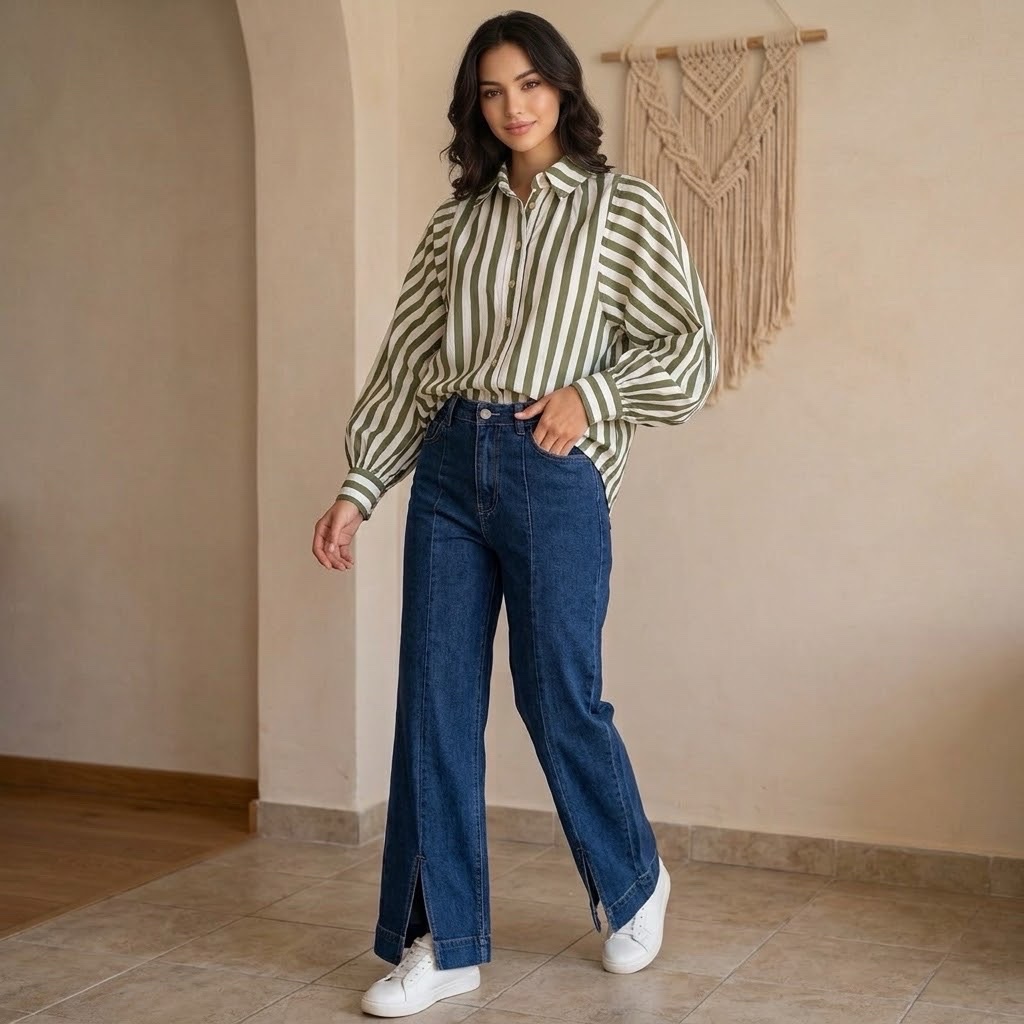Jolie chemise au main boufonte trés à la mode