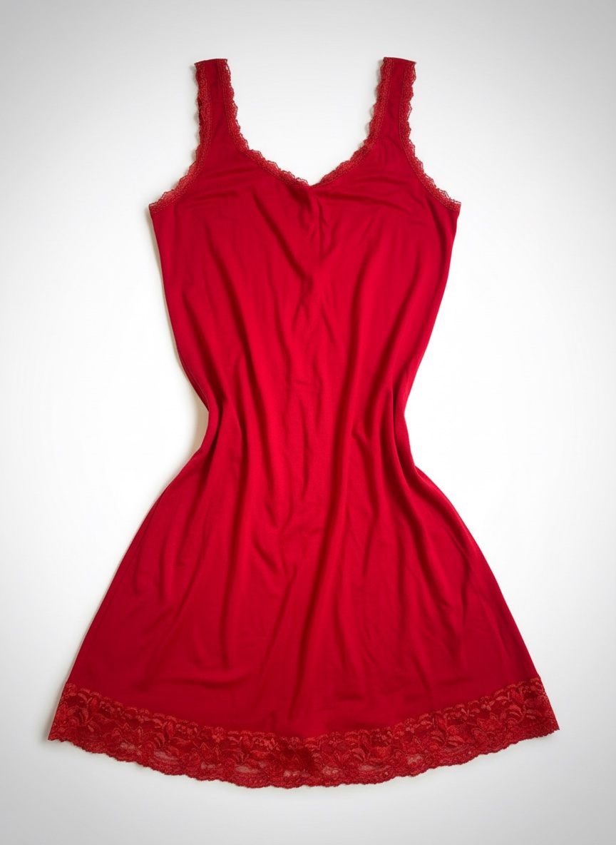 Jolie robe rouge coton