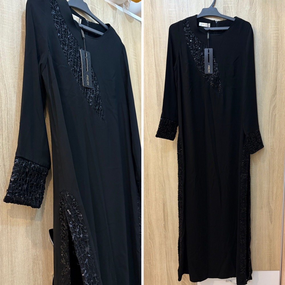 Robe chemise longue avec deux fentes sur les cotés 