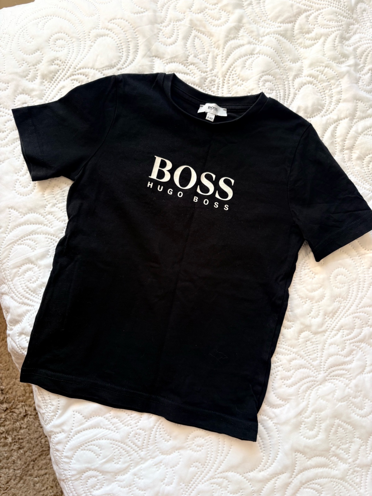 T-shirt noir BOSS de HUGO BOSS en coton