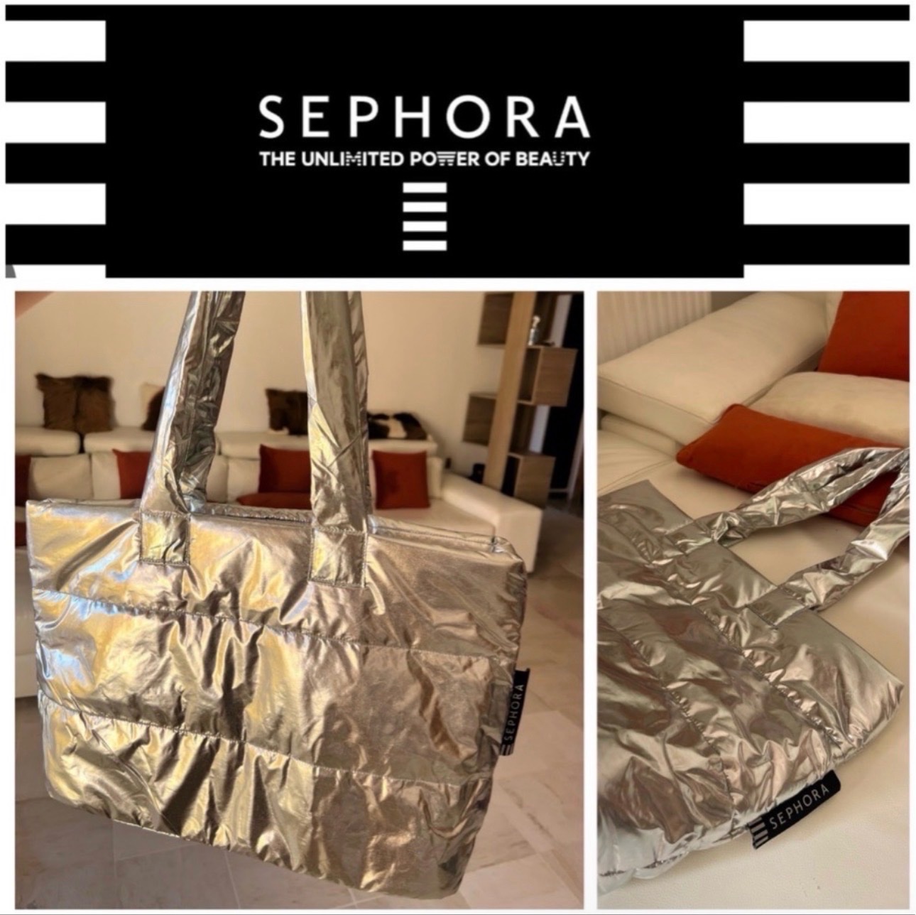 Tote Bag Sephora Argenté