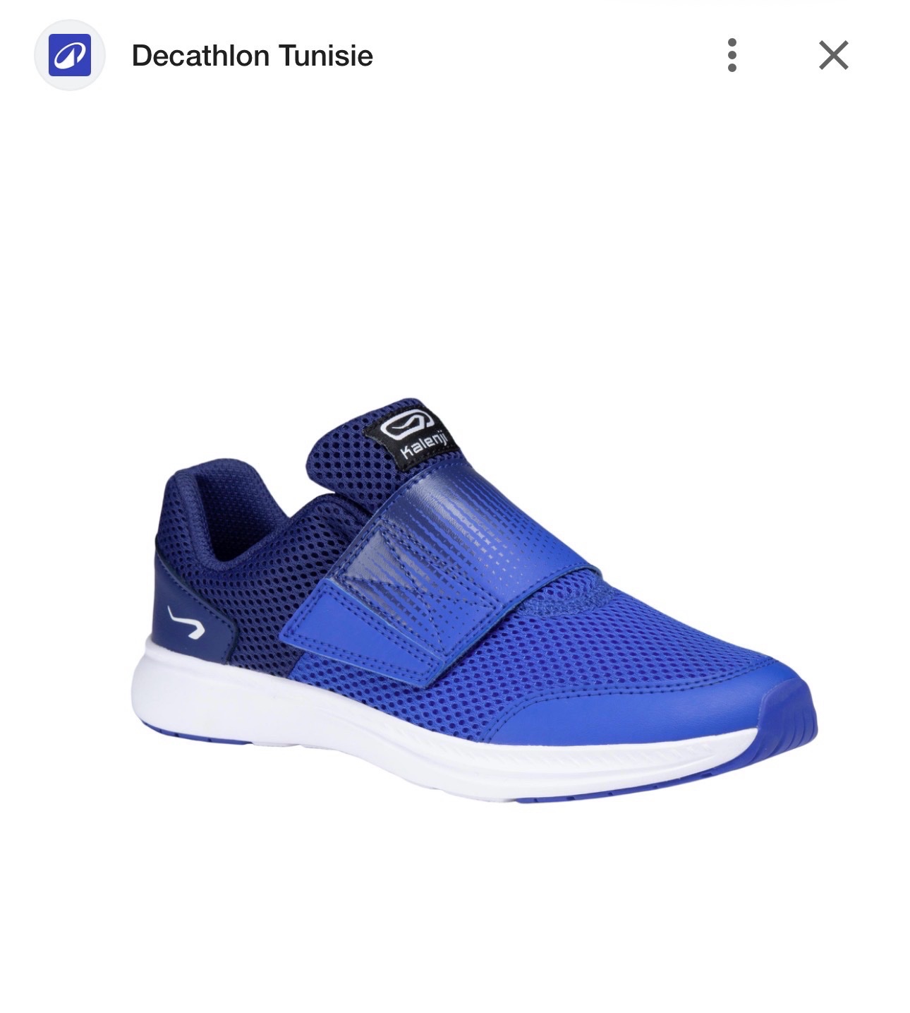 Chaussures de sport à scratch faciles à enfiler et respirantes enfant, bleu