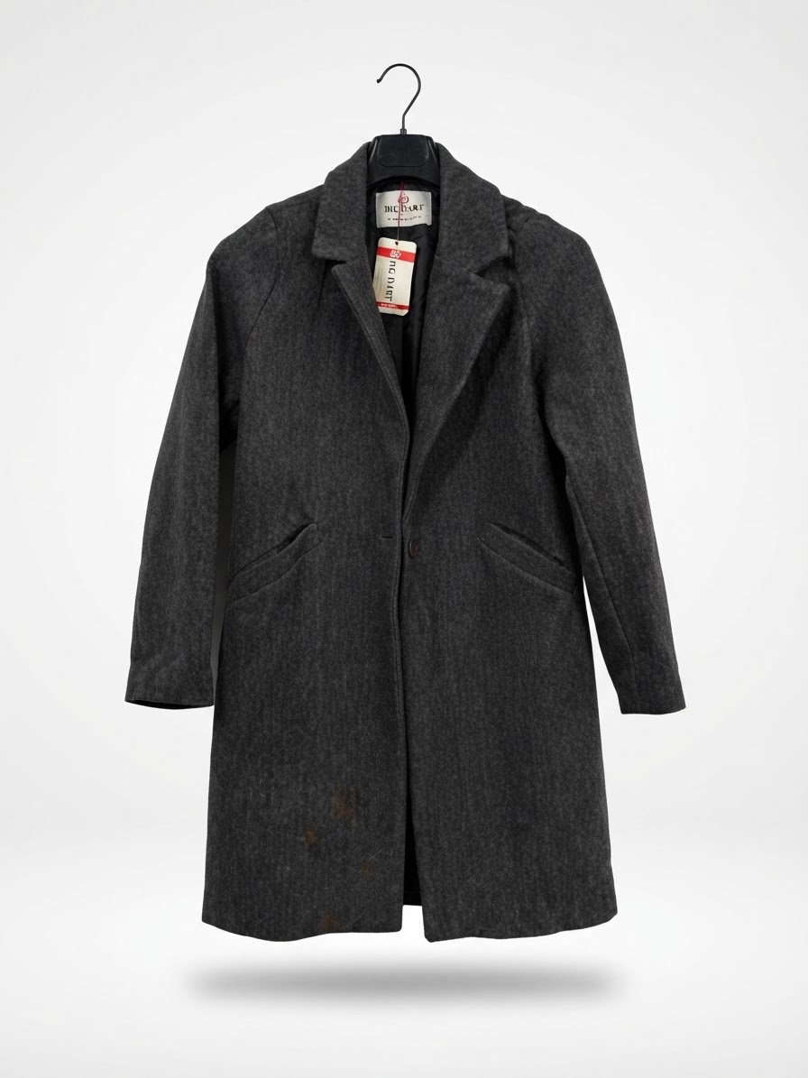 Manteau long gris anthracite BIG DART
