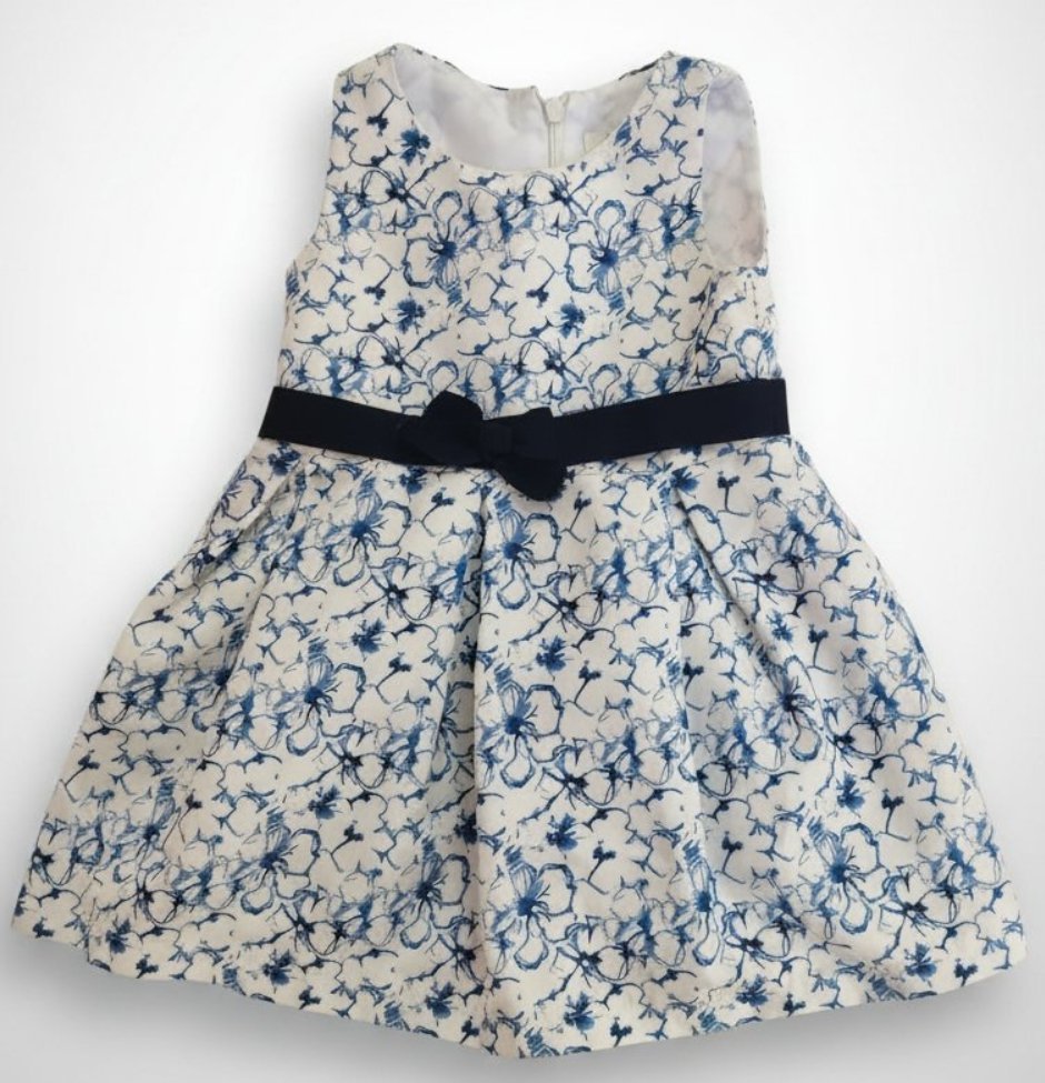 Robe fille élégante 12-18 mois 👗 bleu & blanc chic