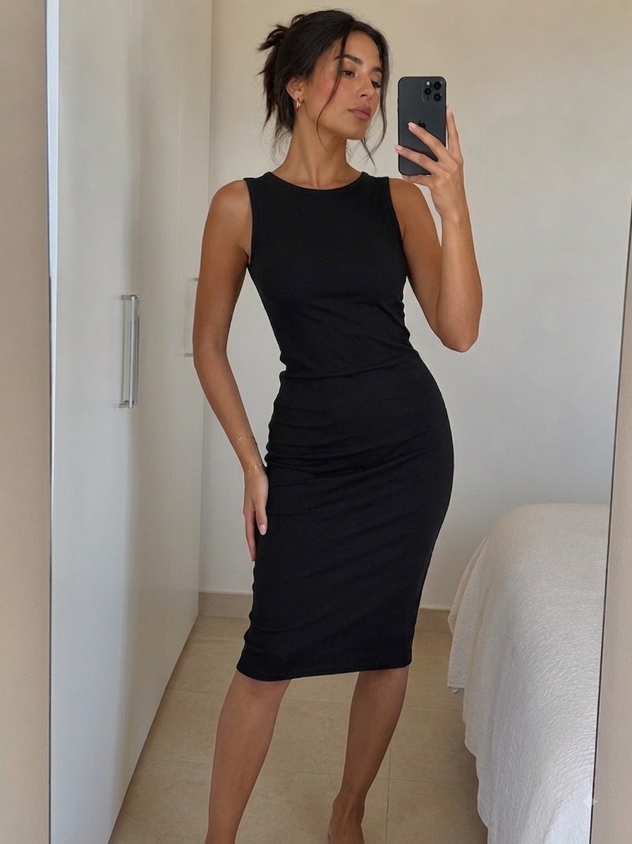 Robe noire moulante 