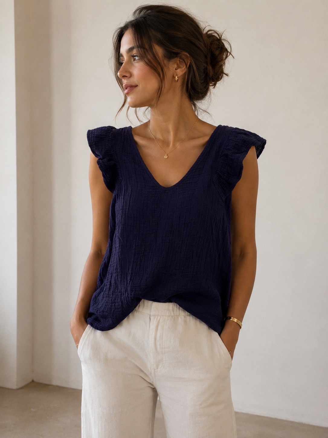 Top navy blue 