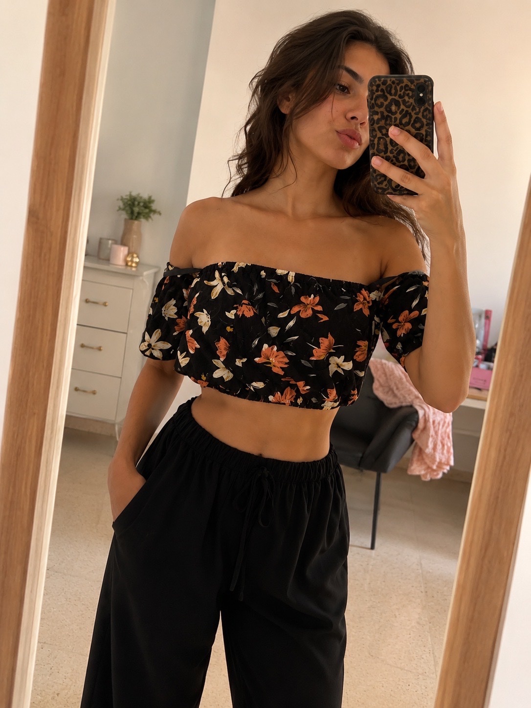 Top fleuri 