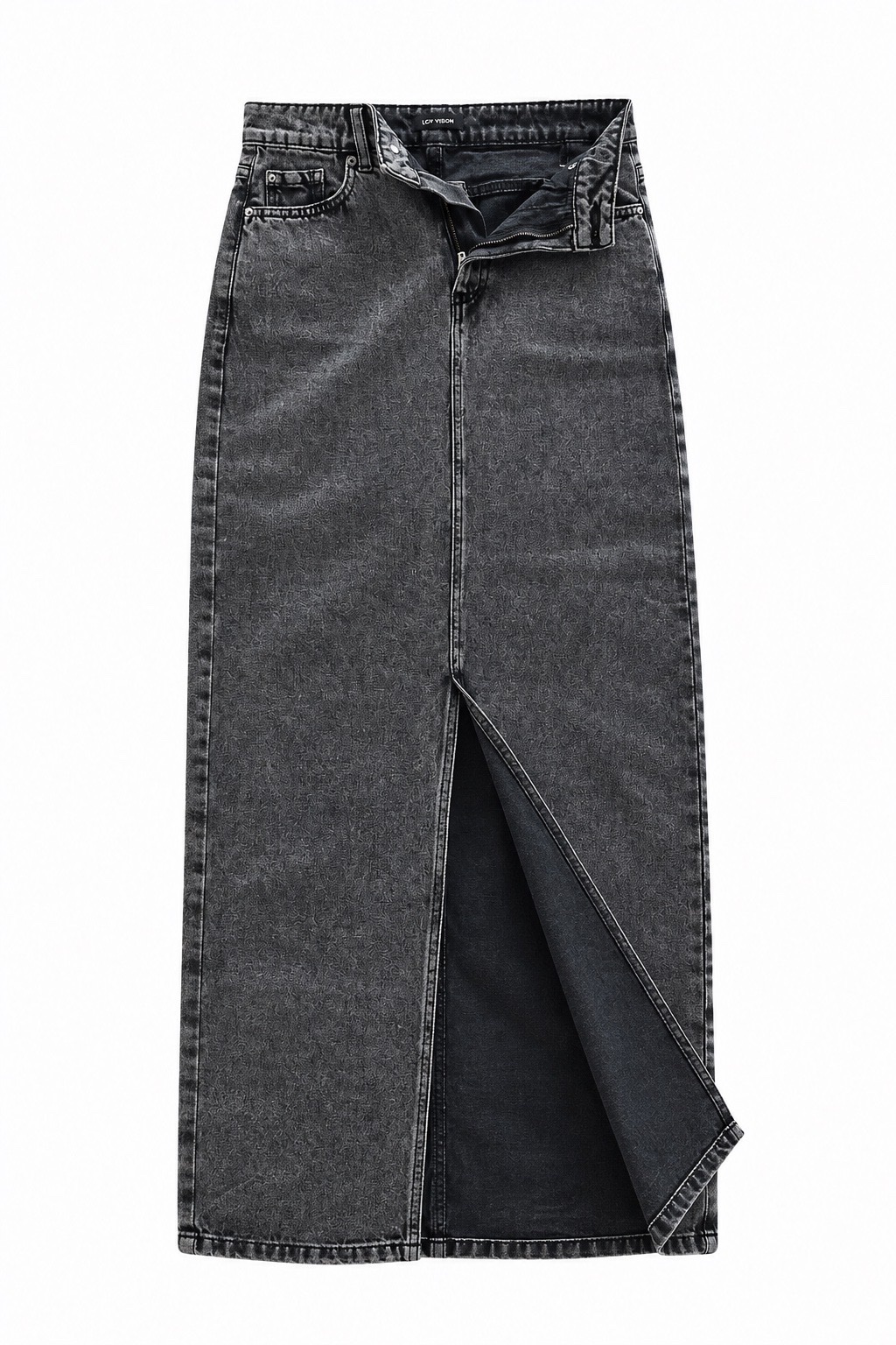 Jupe longue en jean gris foncé LCW