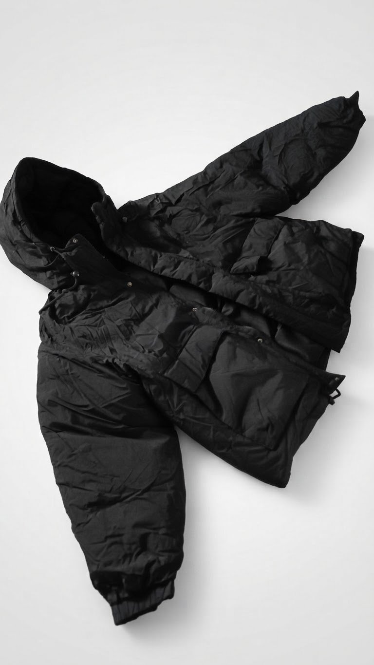 Manteau noir Pull&Bear
