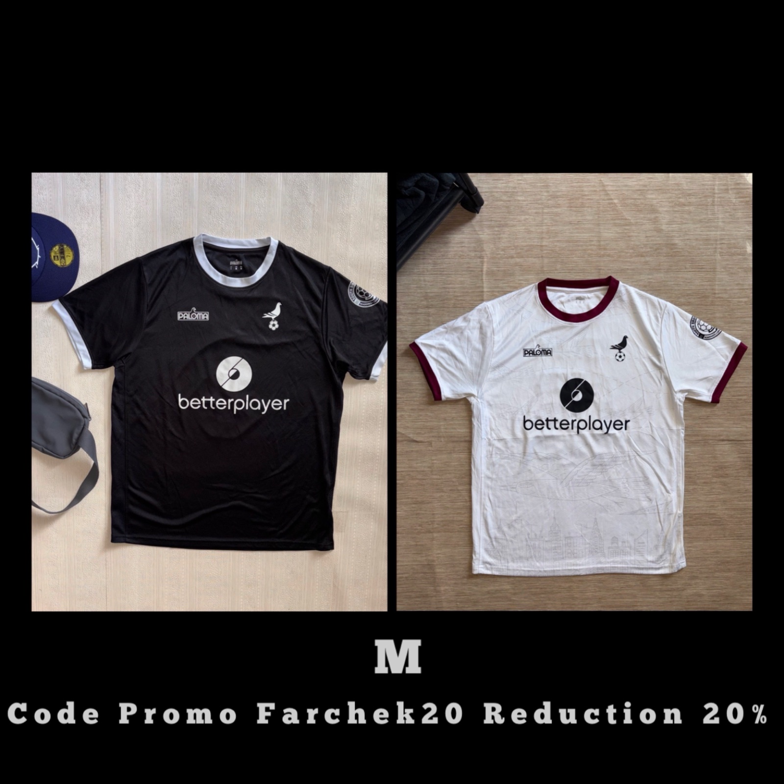 2 jersey paloma (profiter de code promo Farchek20 reduction de 20%)