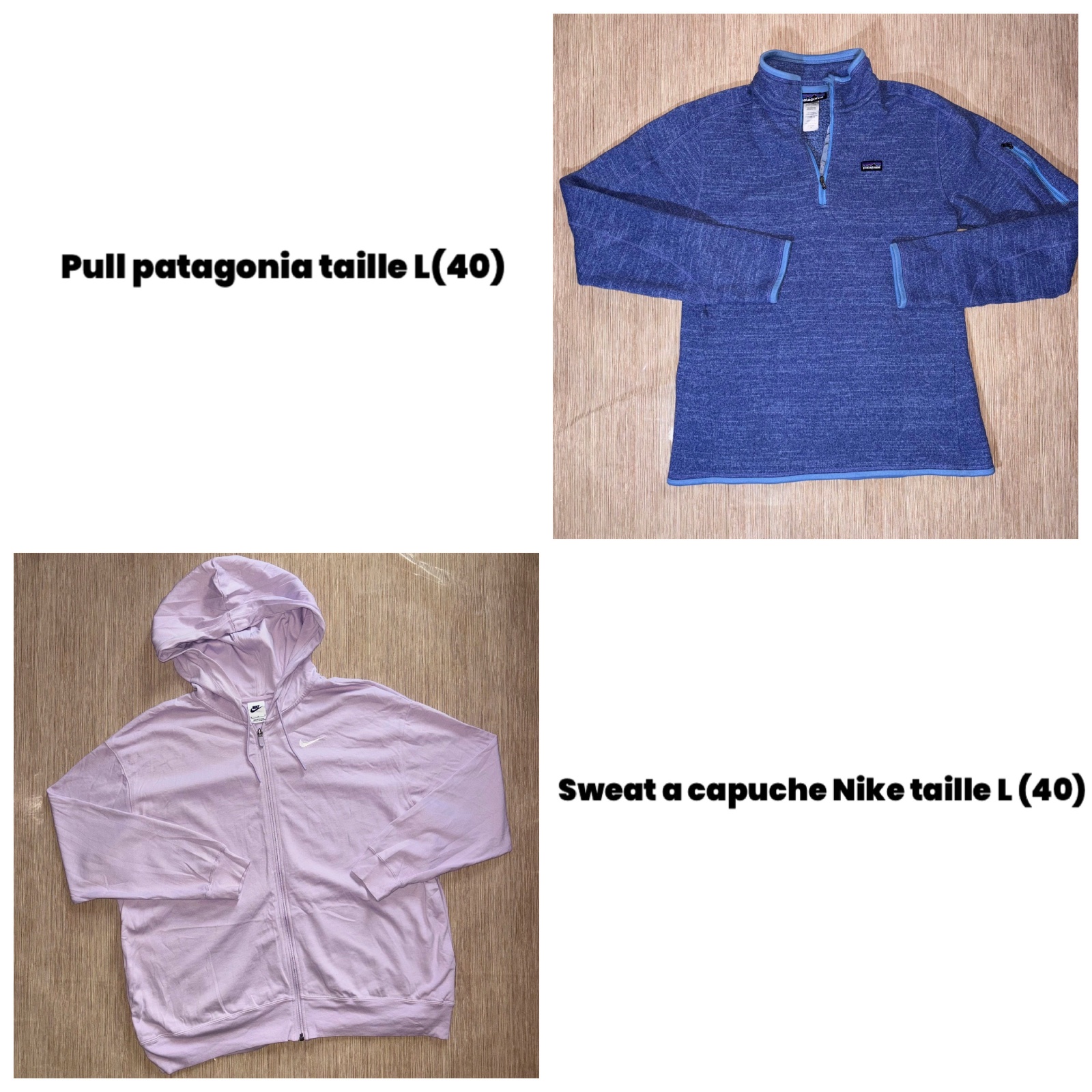 Pull patagonia et sweat a capuche nike