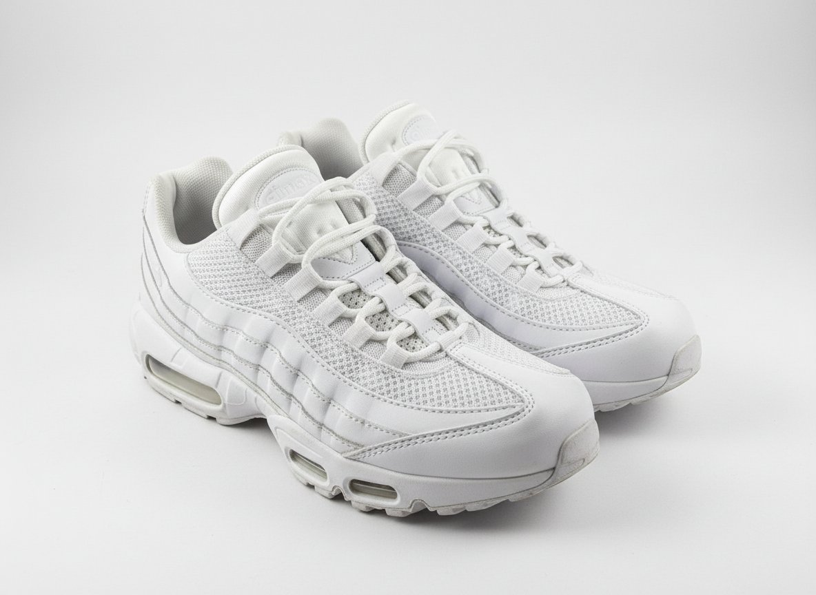 Baskets blanches nike airmax.
