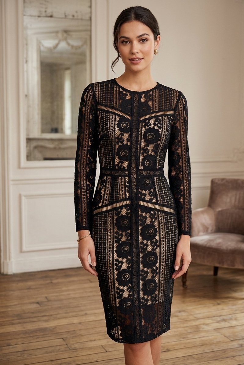 Robe dentelle noire Reserved - État Neuf 