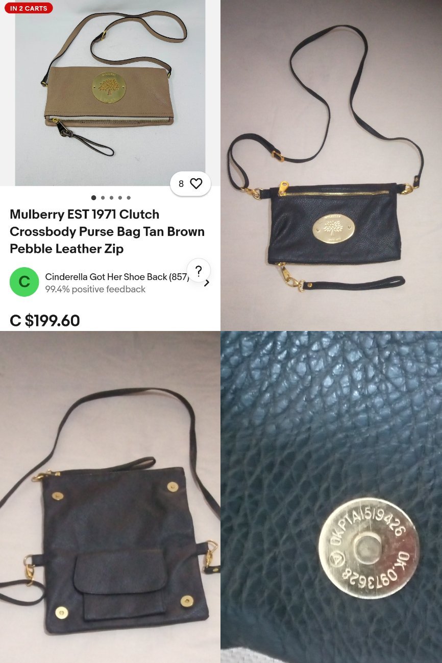 Sac à bandoulière Mulberry EST 1971 noir