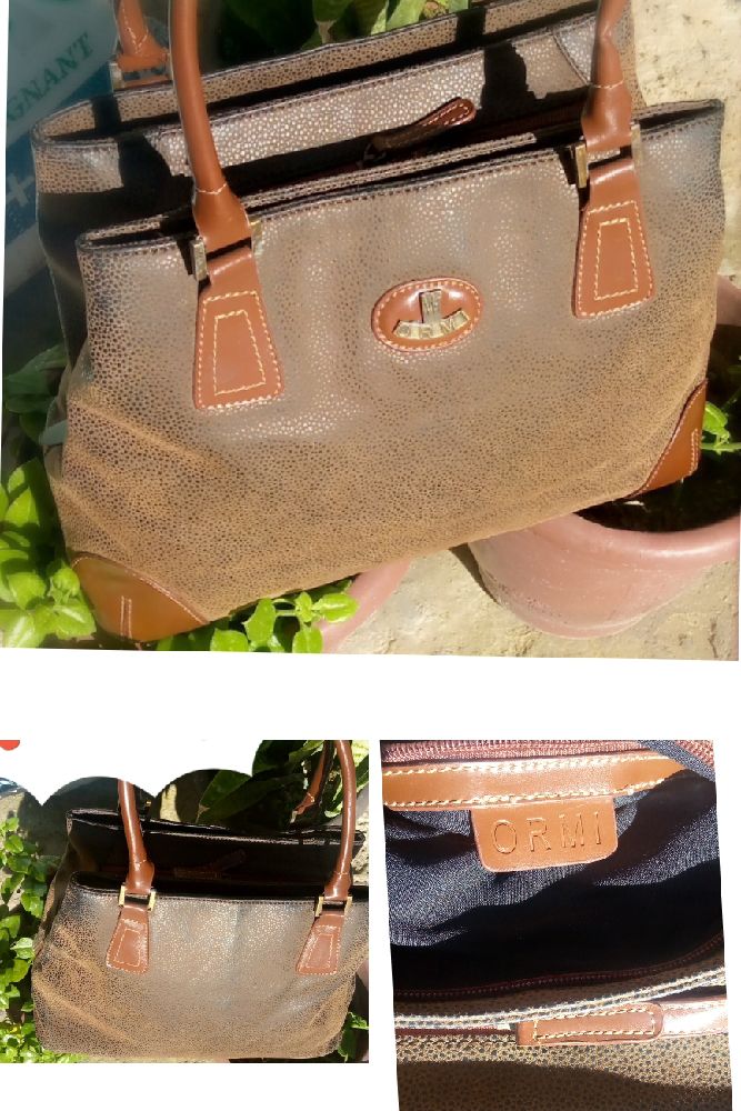 Sac à main marron de la marque Mr. ORMI en très bon état 