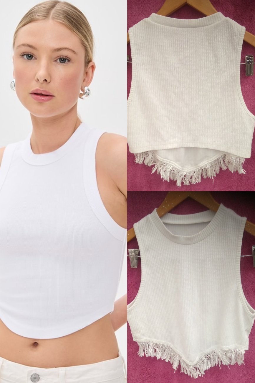 Crop top blanc