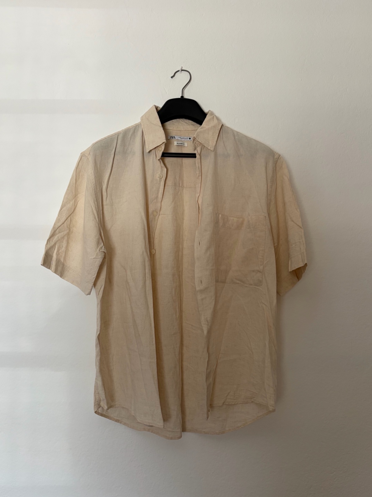Chemise beige en lin 