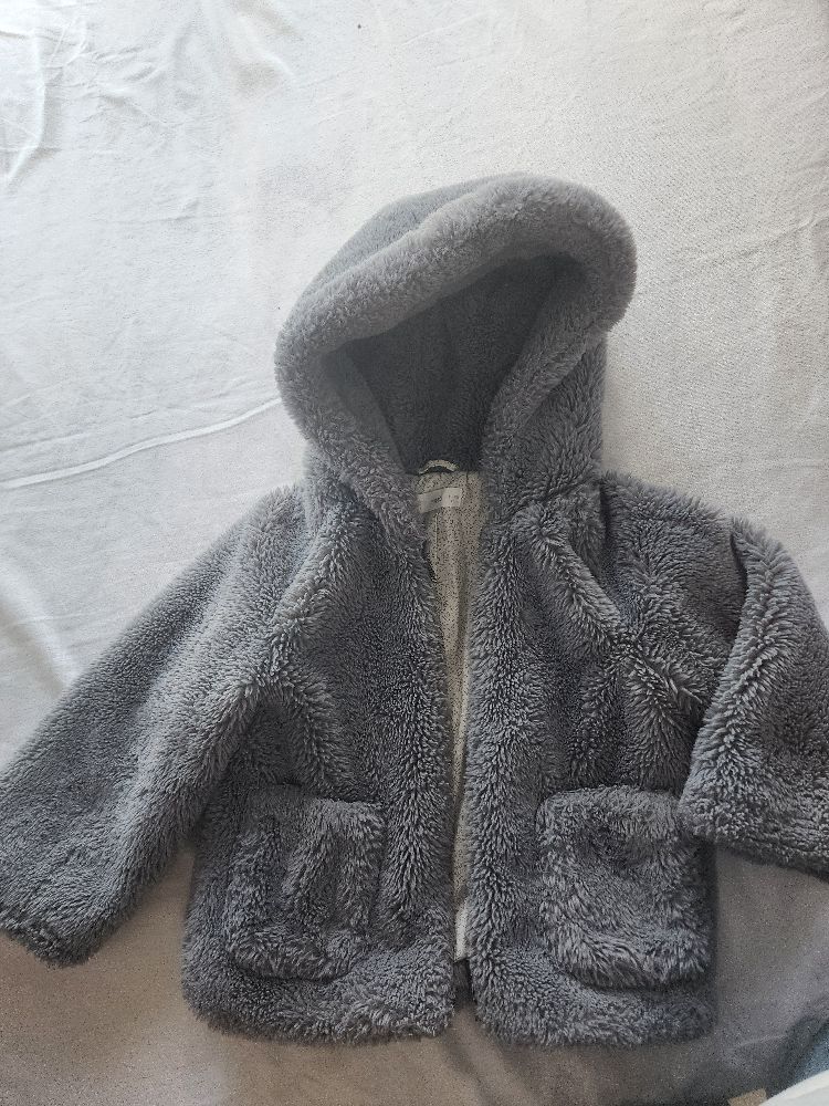 manteau gris fillette 
