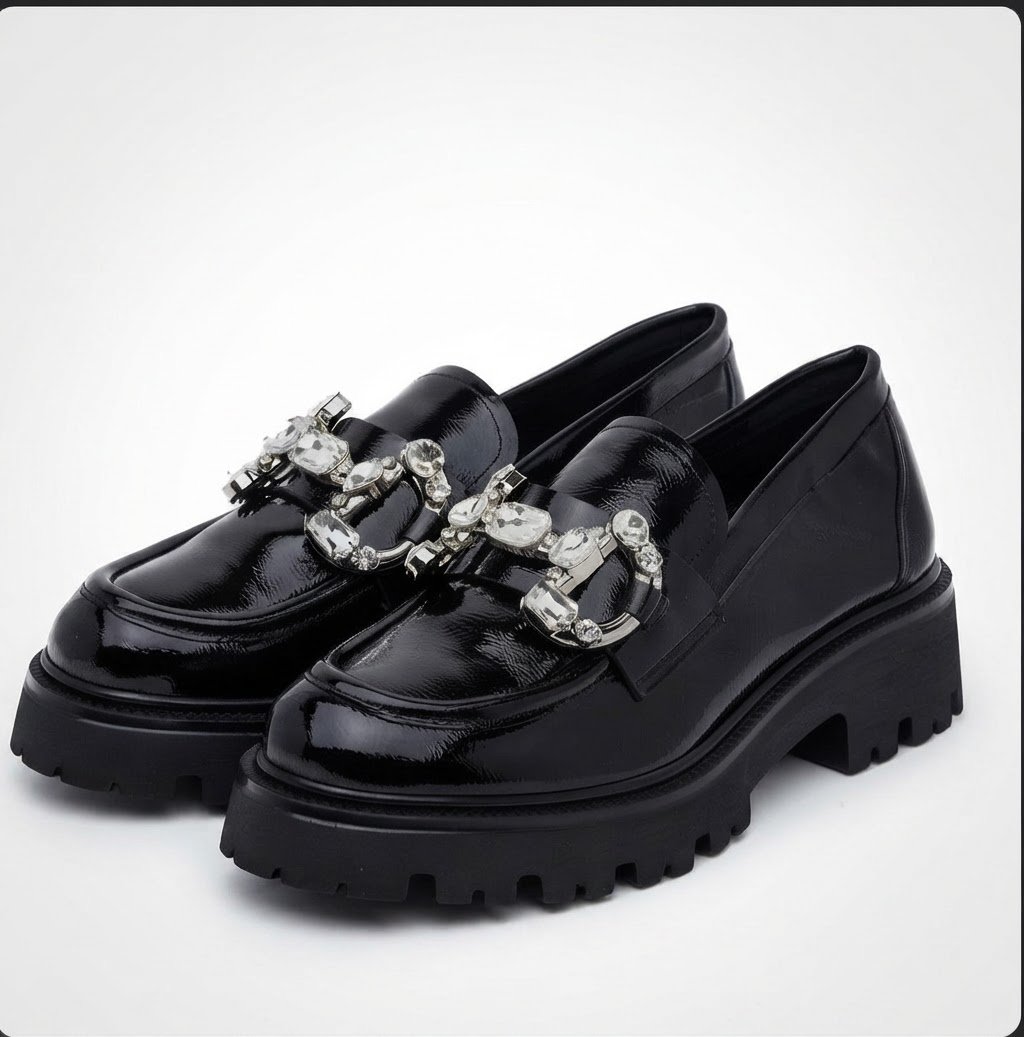 Mocassin Noir Pour femme 