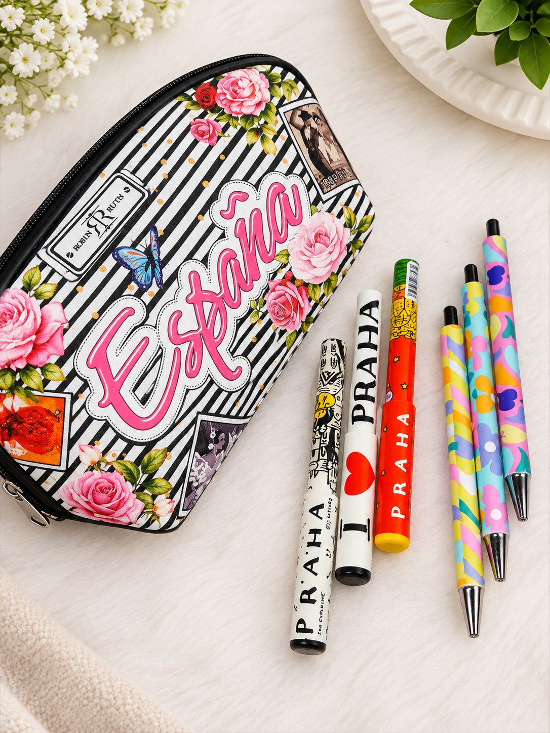 Trousse + 6 stylos