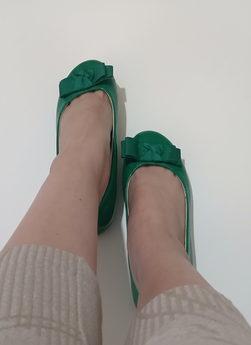 Ballerines vernies vert émeraude