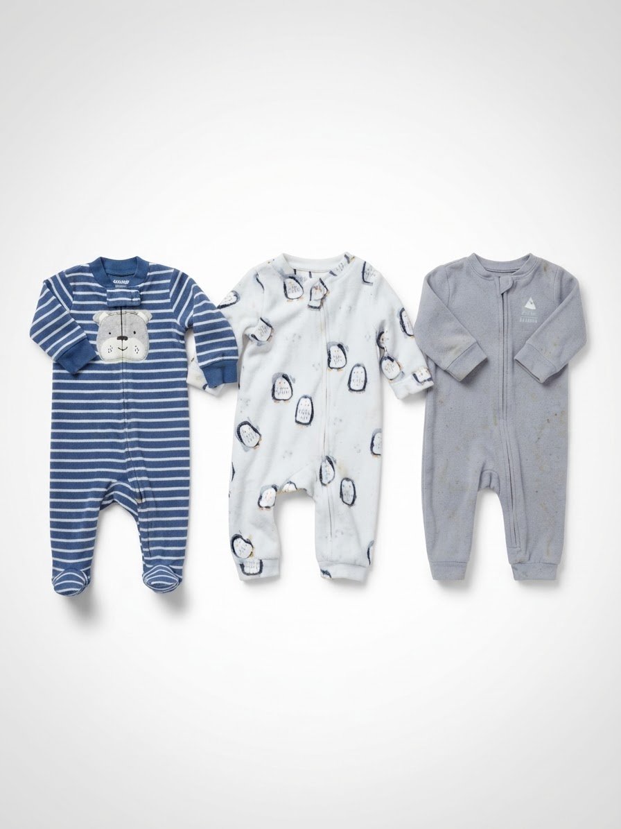 Lot de 3 Grenouillères pour bébé 